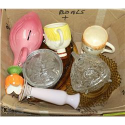 BOX OF MISCELLANOUS ESTATE COLLECTIBLES