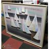 Image 1 : 51X41" FRAMED SAILBOAT OIL ON CANVAS