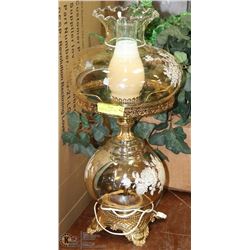 DECORATIVE GLASS LAMP WITH 2 WORKING BULBS