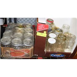 BOXES OF CANNING AND JAMMING JARS
