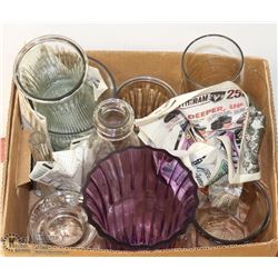 LARGE BOX OF ASSORTED VASES INCL DESIGNER AND