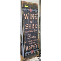 LARGE WOOD SIGN-GREAT FOR PATIO OR BAR-4FEET H