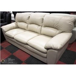 BEIGE LEATHERETTE 82" SOFA ON CHOICE