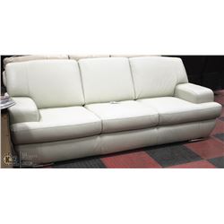 OFF WHITE  LEATHERETTE 89" SOFA ON CHOICE