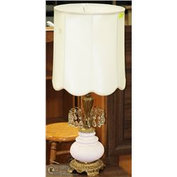 VINTAGE TEARDROP & BRASS TABLE LAMP