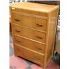 Image 1 : 4 DRAWER VINTAGE WATERFALL CHEST OF DRAWERS