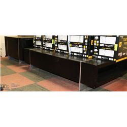 BLACK WITH METAL ACCENT COFFEE AND END TABLE SET