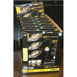 CASE OF LUMINUS LED FILAMENT 40W B10 DIMMABLE