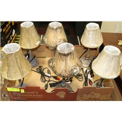 3 MATCHING SETS OF 2 MINI LAMPS. ALL NEW