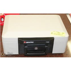 SENTRY 1100 FIREPROOF CHEST  WITH CARRY HANDLE -