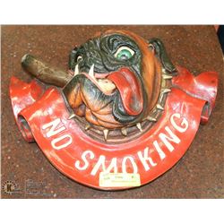 3D NO SMOKING CIGAR BULL DOG SIGN