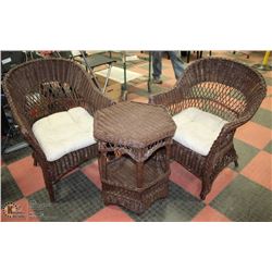3 PC WICKER PATIO SET