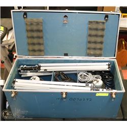 PORTABLE FILM / PHOTOGRAPHY LIGHTS W/ METAL CASE