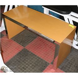 LAMINATED LIGHT OAK COLOR AND CHROME COFFEE