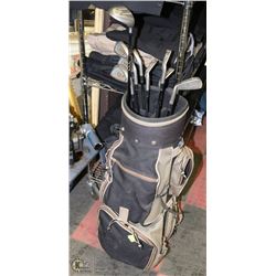 9PC JAZZ GOLF CLUBS WITH BAG.