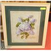 Image 1 : NANCY WEISMAN FRAMED MATTED FLORAL PRINT