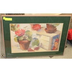 LIMITED EDITION WATERCOLOR SIGNED, 408/1100 FRAMED