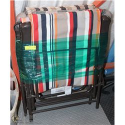 SET OF 4 PADDED SEAT & BACK METAL FRAME