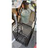 Image 1 : METAL WHEELIE SHOPPING BASKET ON WHEELS . FOLDS