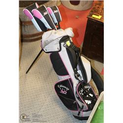 SET OF GIRLS YOUTH "CALLAWAY" GOLF CLUBS WITH