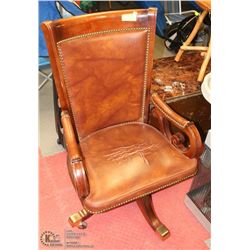 LEATHER SWIVEL DESK CHAIR