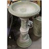 Image 1 : GREEN DECORATIVE BIRD BATH 32" HIGH