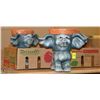 Image 1 : LOT OF 3 ELEPHANT POTS NEW   7"