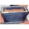 Image 1 : DARK BLUE CERAMIC PLANTER  16"LX10"H