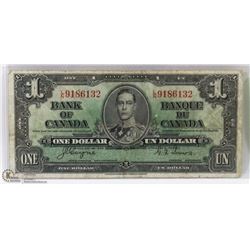1937 CANADIAN $1.00 BILL.