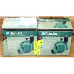 PAIR OF RAINJET 1" - 3/4" AUTOMATIC INLINE VALVE