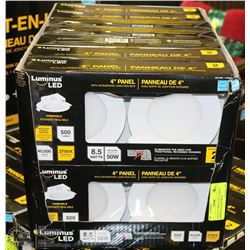 CASE OF LUMINUS LED 4" PANEL DIMMABLE LIGHTS WITH