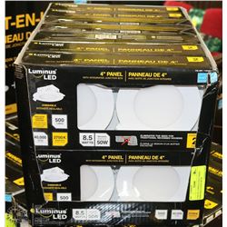 CASE OF LUMINUS LED 4" PANEL DIMMABLE LIGHTS WITH