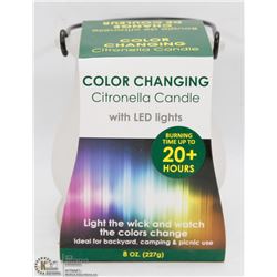 NEW COLOR CHANGING CITRONELLA CANDLE W/ LED LIGHTS