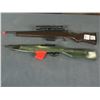 Image 1 : 2 Kids Pretend play rifle / brown one has working scope and bolt action