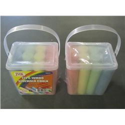 New Jumbo Sidewalk Chalk / 12 pieces per box / 24 total assorted colors