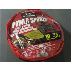 New Powersports Booster Cables / 10ft long Excellent for ATV's & Bikes