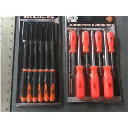 2 New Hook & Pick sets / 7 piece & 6 piece long reach