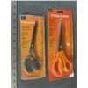 Image 1 : 2 New pairs of Fiskars Scissors / 1 fabric forged and 1 Pinking shears