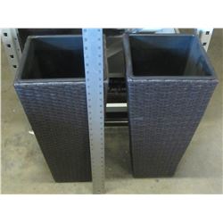 2 Hometrends 24 inch  Wicker Planter