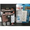 Image 1 : 2 New 6 outlet Surge Protection Sockets / 1 swivel & 1 side space saver