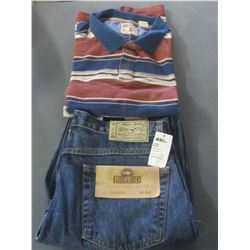 New Red Head Jeans / 32-30 Relaxed fit & New Red Head Golf shirt