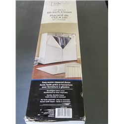 60 inch all metal closet with easy access zippered doors