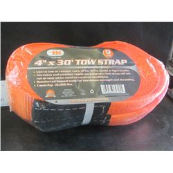 New 4" x 30ft 9 ton - 18,000lb Tow Strap / will not rot or tear