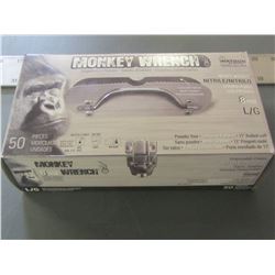 New Monkey Wrench Disposable Gloves Heavy weight Nitrile Black 8 mil