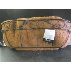 New 24 inch Metal Window Basket with Coco Liner