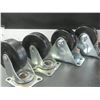 Image 1 : New set of 4 Castors 3 inch / 2 are Swivel and 2 fixed