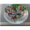 Image 1 : Beautiful Glass 3d Hummingbird Bowl 18 inches