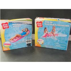 2 Floaties / ride on Dolphin & Pocket Lounge