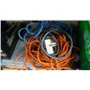 Image 2 : LOT OF EXTENTION CORDS AND TROUBLE LIGHT