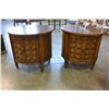Image 2 : PAIR OF ROUND WALNUT ENDTABLES